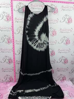 PURS VENICE ITALY 🇮🇹 dress tie dye Sleeveless Black Tie-Dye Maxi Dress